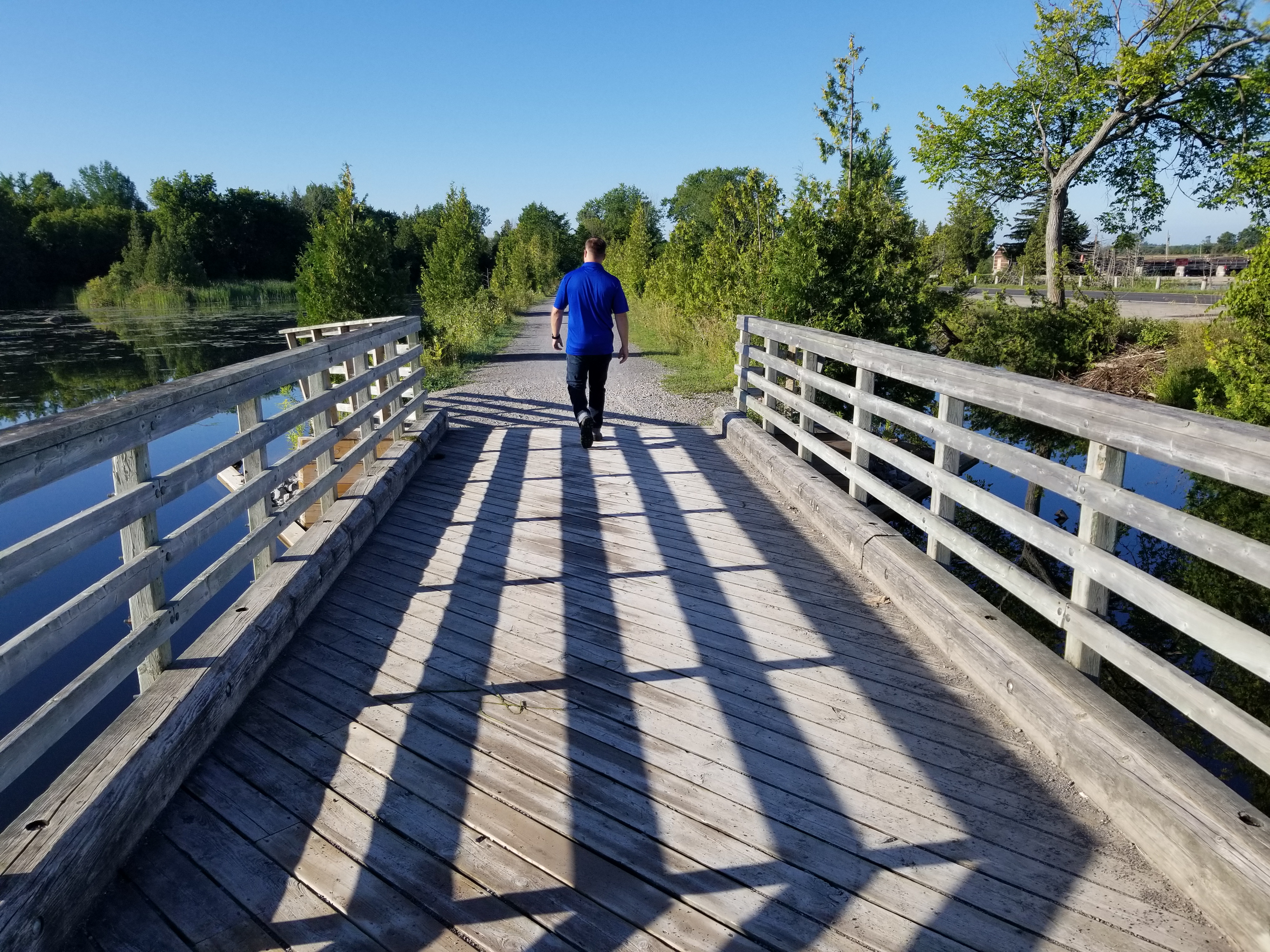 Man walking on trail photo courtesy of Doug Saccoccia