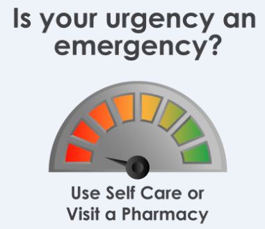 Use self care or visit a pharmacy